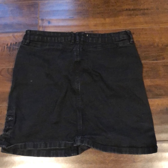Black Denim Skirt - Picture 2 of 3